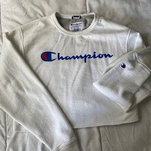 champion cropped crewneck